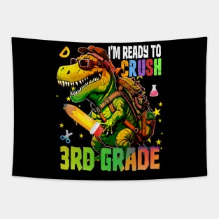 I'm Ready To Crush 3rd Grade Dinosaur Back To School Boy Kid Tapestry