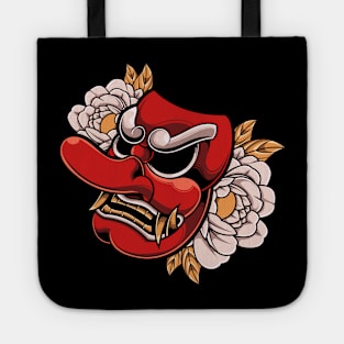 JAPANESE TENGU MASK ILLUSTRATION Tote