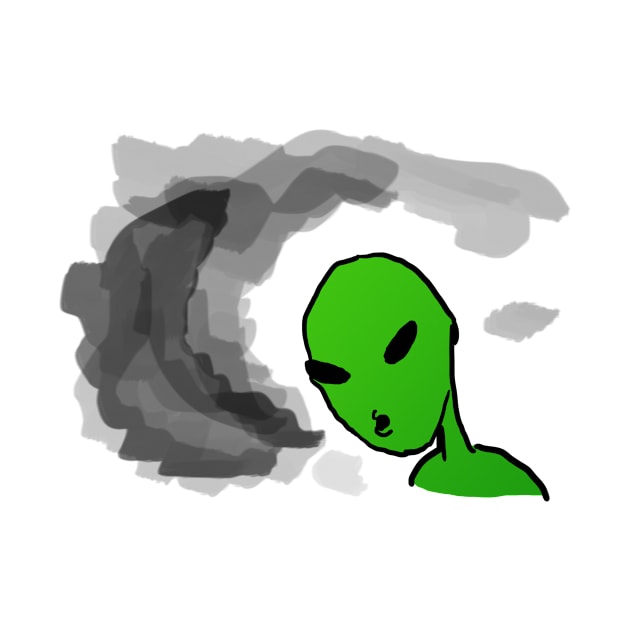 alien blowing smoke by Alien-thang