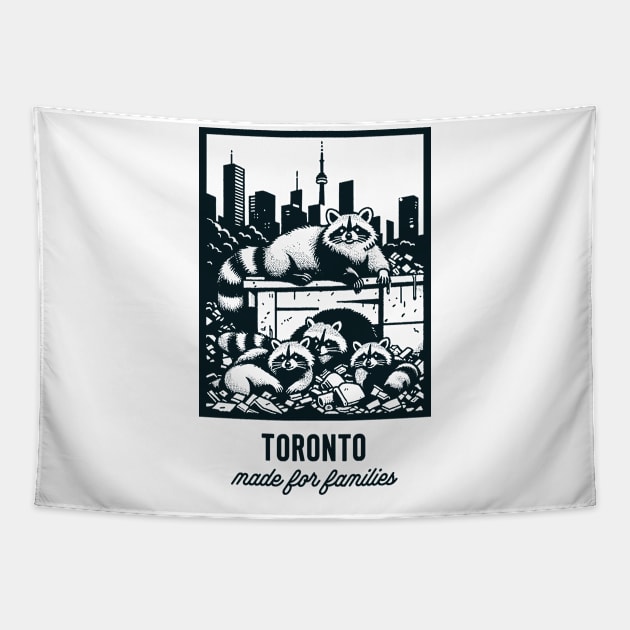 Toronto - Family Friendly with text Tapestry by nostalgiapress