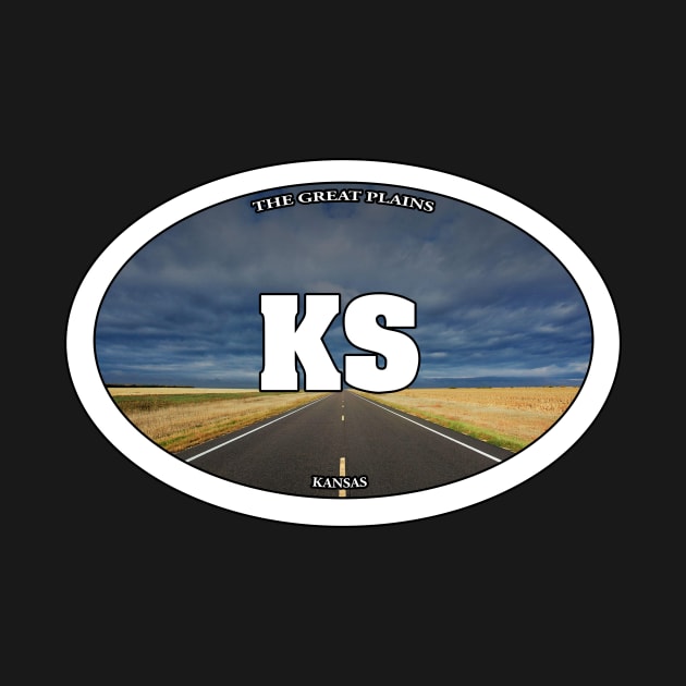 Kansas Fields Travel Sticker by ZombeeMunkee