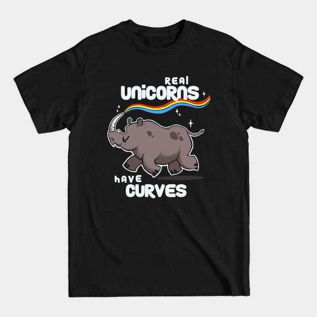 Discover Chubby Real Unicorns - Funny Inspirational Quote - Cute Rhinoceros - Funny - T-Shirt