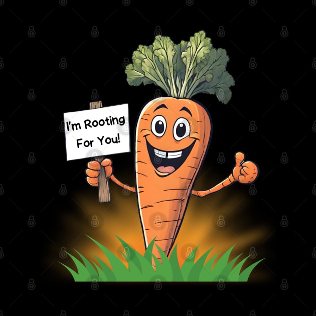 Carrot I'm Rooting For You! by Kenny The Bartender's Tee Emporium