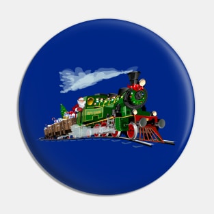 Cartoon Christmas train Pin