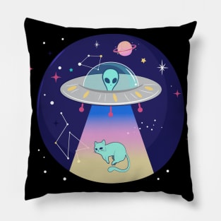 Alien and Cat Pillow