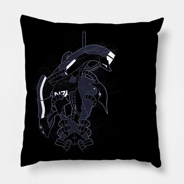 Geth Infiltrator Pillow by Chelerin