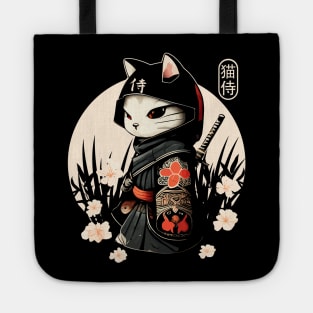 Samurai Cat Tattoo, Kawaii Ninja Cat Tote