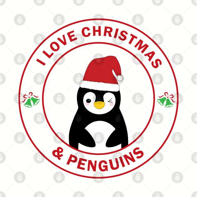 Christmas Penguin by Mint Cloud Art Studio