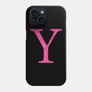 Pink Sparkly Y Phone Case