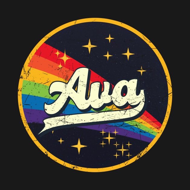 Ava // Rainbow In Space Vintage Grunge-Style by LMW Art