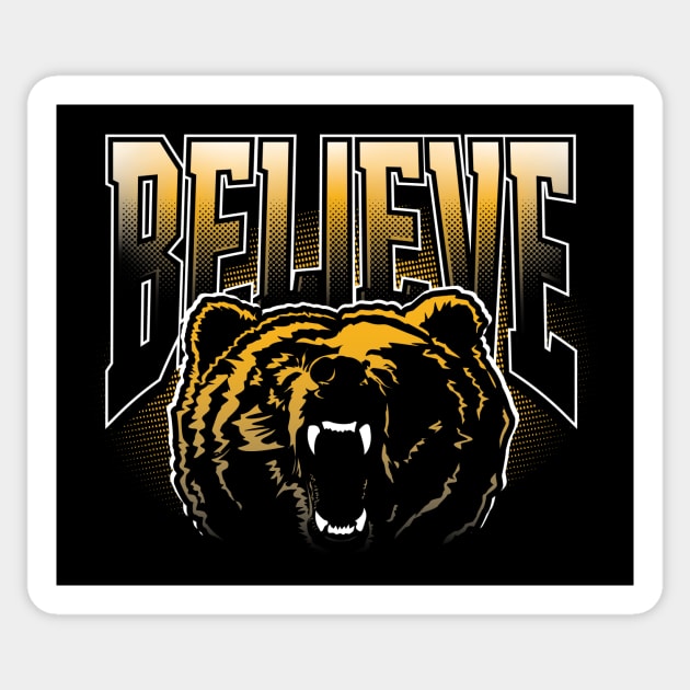 Boston Bruins Bear Logo NHL Hockey Decal Sticker