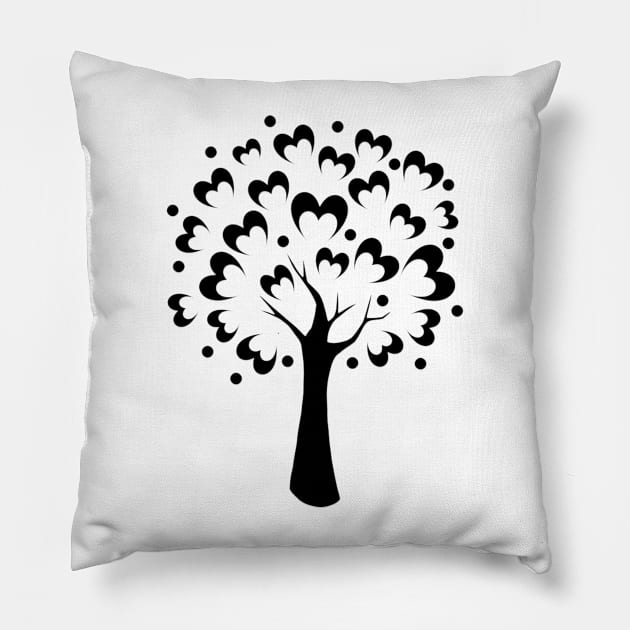 Tree professional Art logo design Pillow by Tshirtstory