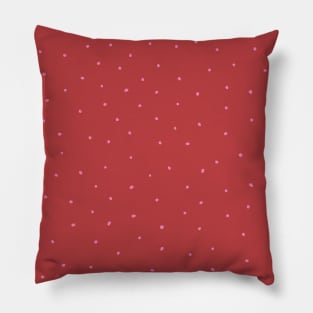 Pink Dots on Red Pillow