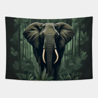 Majestic Forest Dwelling Elephant Tapestry