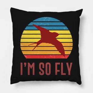 I'm So Fly Retro Style Vintage Bird Gift Pillow