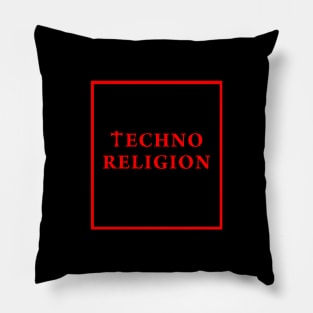 Techno music religion - ibiza electronic music 90s Pillow