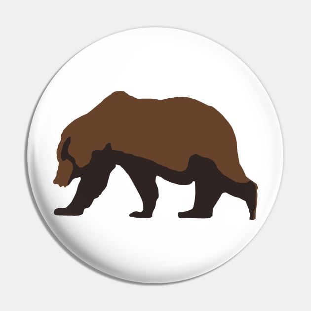 Grizzly Bear Pin by MuskegonDesigns