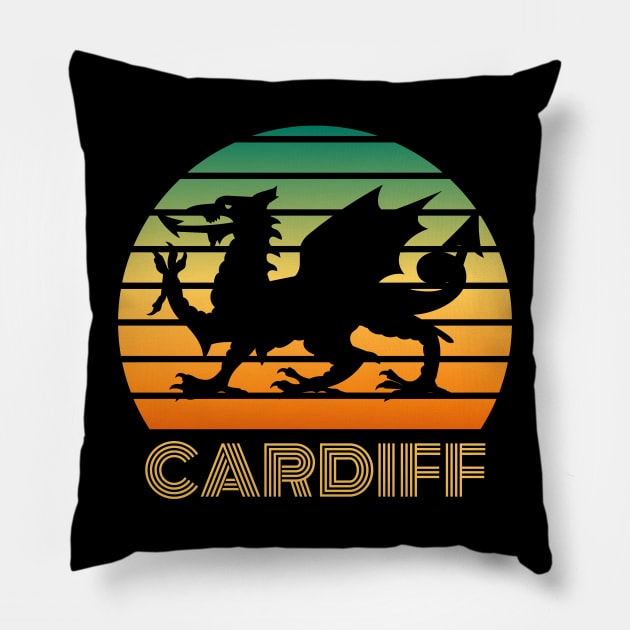 Cardiff Welsh Dragon Pillow by Teessential