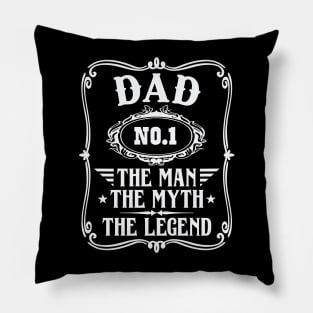 Dad the man the myth the legend; number one; dad; father; gift for dad; gift for him; Father's Day; papa; best dad; Pillow