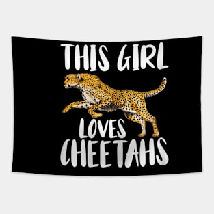 Just A Girl Who Loves Cheetahs Tapestry