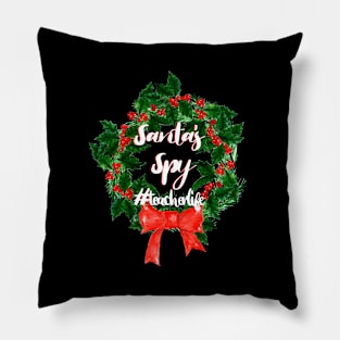 Funny Christmas Santa's Spy #Teachalife Pillow