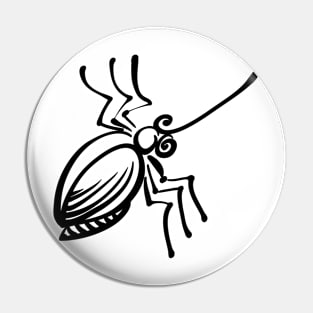 Dark bug with a long nose Pin