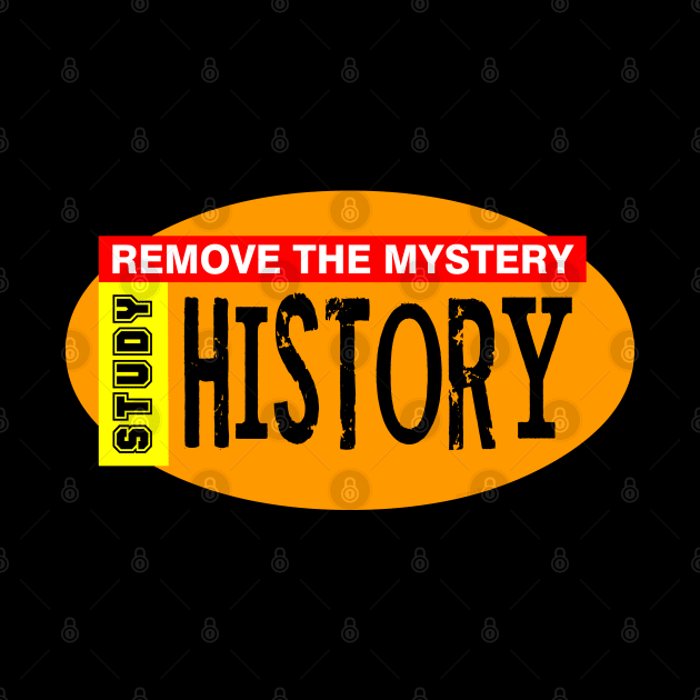 Remove Mystery History Orange Oval by Barthol Graphics