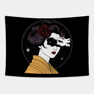 Starry Veil Geisha Tapestry