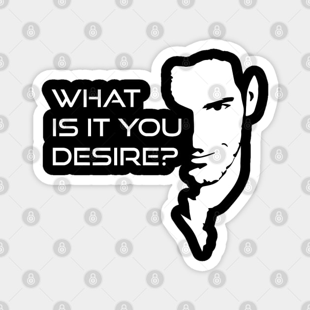 Lucifer Morningstar What Is It You Desire Magnet by poppysymon