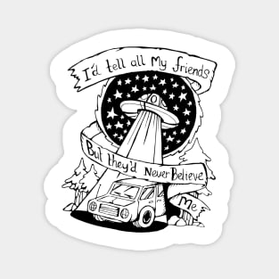 Subterranean Homesick Alien - Illustrated Lyrics Magnet