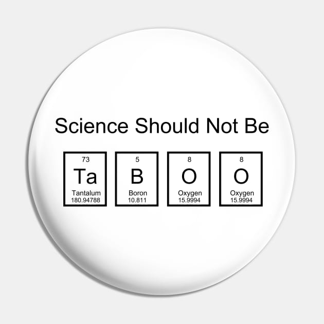 Science Should Not Be TaBOO Two Pin by RFMDesigns