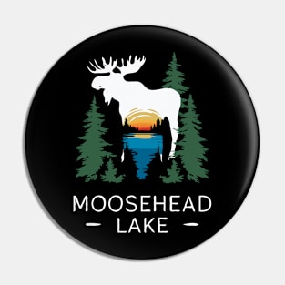 Moosehead Lake Maine. Retro Pin