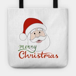 Merry Christmas - Santa Claus Face Tote