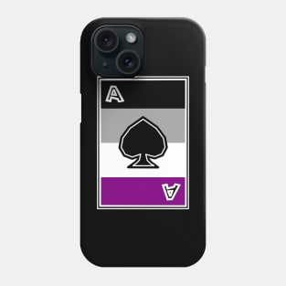 Asexual Pride - Ace of Sexuality Card - Ace Sexual - Spades - Asexual Phone Case