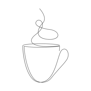 coffee or tea cup - line art T-Shirt