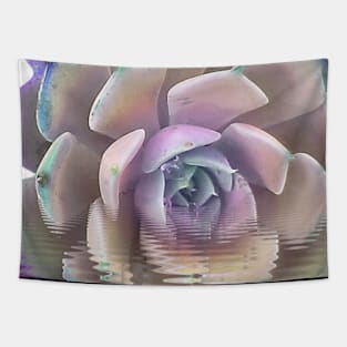 Succulent Pink Rainbow Abstract Tapestry