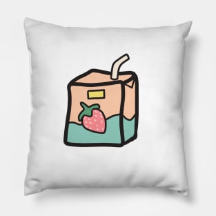 strawberry milkshake design Pillow