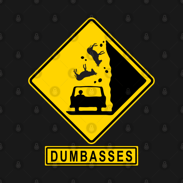 Falling Dumbasses MUTCD W8-14 Fallen Rocks Sign by HipsterSketch