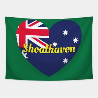 Shoalhaven NSW Australia Australian Flag Heart Tapestry