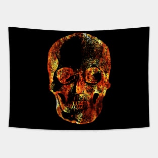 Flaming Skull Tapestry