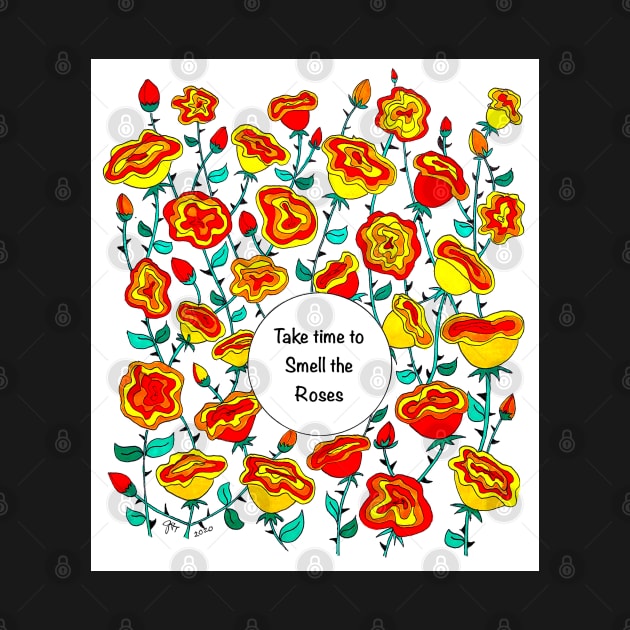 Smell the Roses by Laughing Cat Designs
