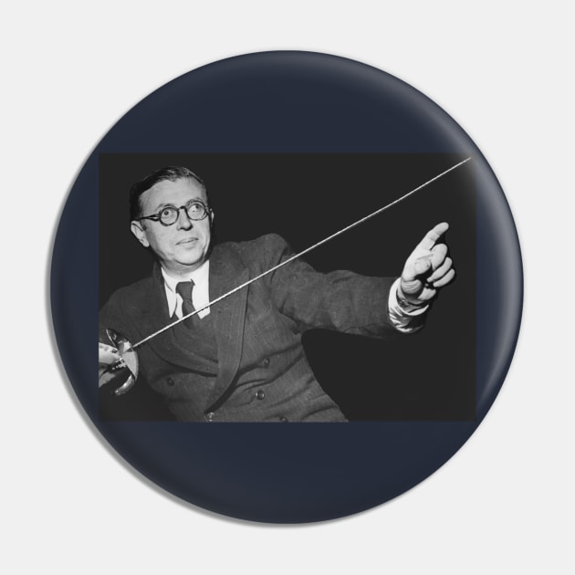 Sartre Fencing Pin by neememes