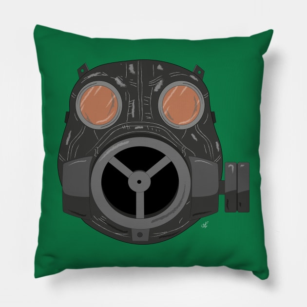 Caiman Gas Mask Pillow by mikineal97