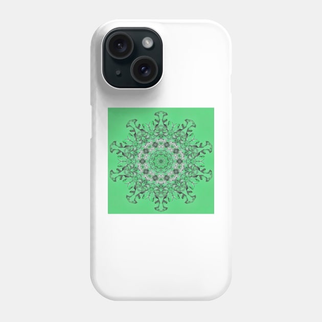Kaleidoscope of mint green icicles Phone Case by avrilharris