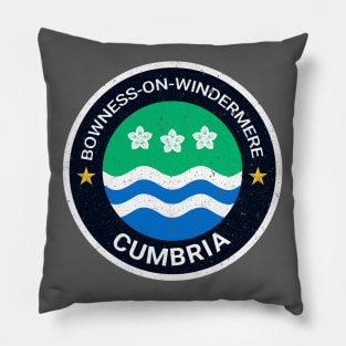 Bowness-on-Windermere - Cumbria Flag Pillow