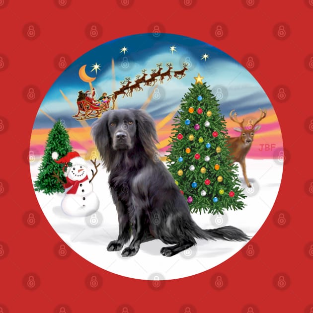 Santa' Takes Off Featuring a Flat Coated Retriever by Dogs Galore and More