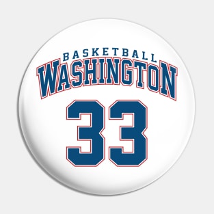 Washington Basketball - Player Number 33 Pin