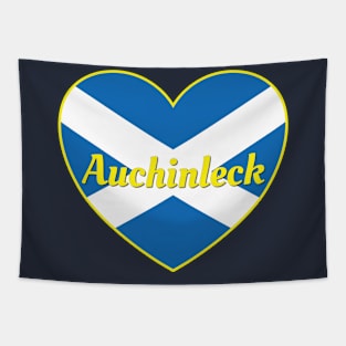 Auchinleck Scotland UK Scotland Flag Heart Tapestry