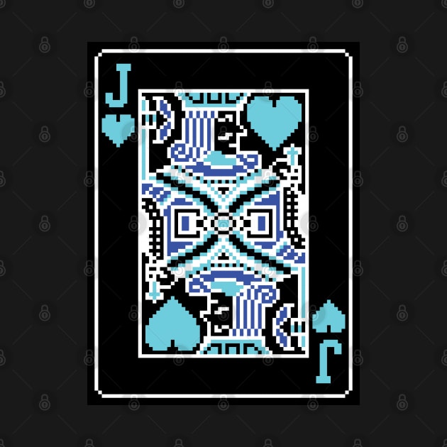 Jack of Hearts Pixel Art Bright Negative Mode by inotyler