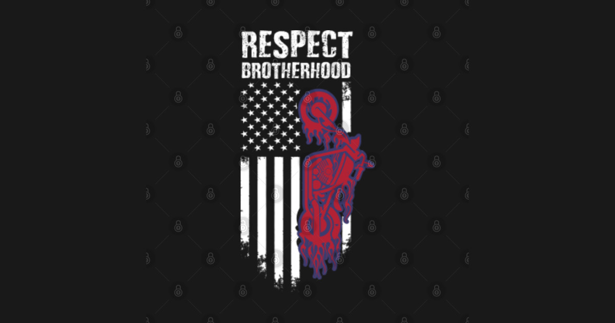respect brotherhood motorcycle flag Motorcycle Respect Brotherhood Flag Posters and Art